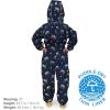 JAN & JUL Waterproof Rain Suit, Windproof Coveralls for Toddlers and Kids(Thin-liner: Big Trucks)