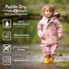 JAN & JUL Waterproof Rain Suit, Windproof Coveralls for Toddlers and Kids(Thin-liner: Blue)