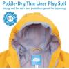 JAN & JUL Waterproof Rain Suit, Windproof Coveralls for Toddlers and Kids(Thin-liner: Yellow)
