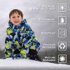 JAN & JUL Waterproof Ski Jacket, Insulated Snow Coat for Toddlers(Neon Peaks)