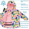 JAN & JUL Waterproof Ski Jacket, Insulated Snow Coat for Toddlers(Prairie Flowers)