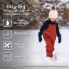 JAN & JUL Waterproof Snow Bib Pants with Fleece-Lining, Overalls for Toddlers and Kids(Cozy-dry: Black)