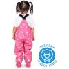JAN & JUL Waterproof Snow Bib Pants with Fleece-Lining, Overalls for Toddlers and Kids(Cozy-dry: Hearts)
