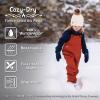 JAN & JUL Waterproof Snow Bib Pants with Fleece-Lining, Overalls for Toddlers and Kids(Cozy-dry: Space Dinos)