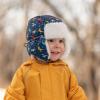 JAN & JUL Waterproof Winter Hat for Babies and Kids(Space Dinos)
