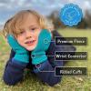 JAN & JUL Winter Fleece Mittens for Baby and Toddler(Black)