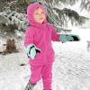 JAN & JUL Winter Fleece Pants for Toddlers and Kids(Watermelon Pink)