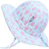 JAN & JUL 50+ UPF Cotton Sun Hat with Wide Brim for Toddler Girls(Coral)