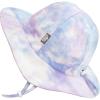 JAN & JUL 50+ UPF Cotton Sun Hat with Wide Brim for Toddler Girls(Cotton Candy Tie-dye)