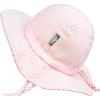 JAN & JUL 50+ UPF Cotton Sun Hat with Wide Brim for Toddler Girls(Pink Stripes)