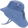 JAN & JUL 50+ UPF Quick-Dry Sun-Hats for Boys(Blue With Blue Trim)