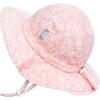 JAN & JUL Adjustable Cotton Floppy Sun Hat with 50+ UPF Protection for Girls(Pink Prairie)