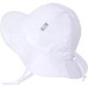 JAN & JUL Adjustable Cotton Floppy Sun Hat with 50+ UPF Protection for Girls(White)