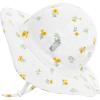 JAN & JUL Adjustable Cotton Floppy Sun Hat with 50+ UPF Protection for Girls(Yellow Flower)