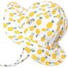 JAN & JUL Adjustable Cotton Floppy Sun Hat with 50+ UPF Protection for Girls(Yellow Pineapple)