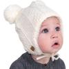 JAN & JUL Baby Toddler Kids Fall Winter Beanie Hat(Cream Bear)