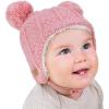 JAN & JUL Baby Toddler Kids Fall Winter Beanie Hat(Pink Bear)