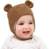 JAN & JUL Baby and Toddler’s Fleece Animal Winter Hat(Brown Bear)