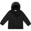 JAN & JUL Fleece Jacket with Stay-On Hood for Toddlers and Kids(Black)
