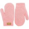 JAN & JUL Fleece Lined Knit Mittens for Baby and Toddler(Mitten: Dusty Pink)