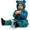 JAN & JUL Full Zip Up Fleece Onesie for Babies and Toddlers(Blue Spruce)