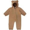 JAN & JUL Full Zip Up Fleece Onesie for Babies and Toddlers(Soft Brown)