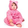 JAN & JUL Full Zip Up Fleece Onesie for Babies and Toddlers(Watermelon Pink)