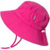 JAN & JUL Girls’ Adjustable Water Resistant Bucket Sun-hat 50+ UPF(Hot Pink)