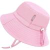 JAN & JUL Girls’ Adjustable Water Resistant Bucket Sun-hat 50+ UPF(Pink Sorbet)