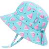 JAN & JUL Girls’ Adjustable Water Resistant Bucket Sun-hat 50+ UPF(Watermelon)