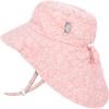 JAN & JUL Girls’ Grow-with-Me Cotton Xplorer Sun Hat with Large Brim(Pink Prairie)