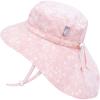 JAN & JUL Girls’ Grow-with-Me Cotton Xplorer Sun Hat with Large Brim(Prairie Flowers)