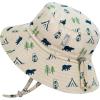 JAN & JUL Grow-with-Me Cotton Bucket Sun-Hat for Baby and Kids(Bear Camp)