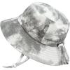 JAN & JUL Grow-with-Me Cotton Bucket Sun-Hat for Baby and Kids(Black Tie-dye)