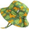 JAN & JUL Grow-with-Me Cotton Bucket Sun-Hat for Baby and Kids(Leopard)