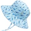 JAN & JUL Grow-with-Me Cotton Bucket Sun-Hat for Baby and Kids(Narwhale)