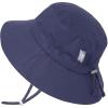 JAN & JUL Grow-with-Me Cotton Bucket Sun-Hat for Baby and Kids(Navy)