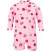 JAN & JUL Long Sleeve 1-pc UV Jumpsuit Rash Guard (Baby, Toddler)(Pink Strawberry)