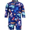JAN & JUL Long Sleeve 1-pc UV Jumpsuit Rash Guard (Baby, Toddler)(Sea Friends)