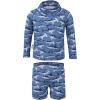 JAN & JUL Long Sleeve 2-pc UV Swim-Suit Set with Shorts (Baby, Toddler, Kids)(Shark)