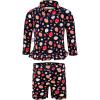 JAN & JUL Long Sleeve 2-pc UV Swim-Suit Set with Shorts (Baby, Toddler, Kids)(Strawberry)