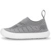 JAN & JUL Machine Washable Knit Shoes | Breathable Light-Weight Sneakers (Baby/Toddler/Little Kid)(Breeze Knit Shoes: Grey)