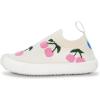 JAN & JUL Machine Washable Knit Shoes | Breathable Light-Weight Sneakers (Baby/Toddler/Little Kid)(Graphic Knit Shoes: Cherries)