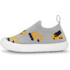 JAN & JUL Machine Washable Knit Shoes | Breathable Light-Weight Sneakers (Baby/Toddler/Little Kid)(Graphic Knit Shoes: Grey Construction)