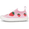 JAN & JUL Machine Washable Knit Shoes | Breathable Light-Weight Sneakers (Baby/Toddler/Little Kid)(Graphic Knit Shoes: Pink Strawberry)