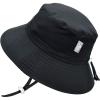 JAN & JUL Quick Dry Sun-Hat with Neck Flap for Swimming Boys’ Beach Hat(Black)