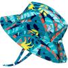 JAN & JUL Quick Dry Sun-Hat with Neck Flap for Swimming Boys’ Beach Hat(Tropical)