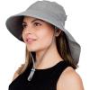 JAN & JUL Water Resistant Sun Hat with UV Protection and Neck Flap for Men and Women(Aqua Dry Xplorer: Grey)