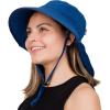 JAN & JUL Water Resistant Sun Hat with UV Protection and Neck Flap for Men and Women(Aqua Dry Xplorer: Navy)