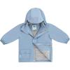 JAN & JUL Waterproof Fleece Lined Rain Jacket, Raincoat for Kids(Fleece-lined: Dusty Blue)